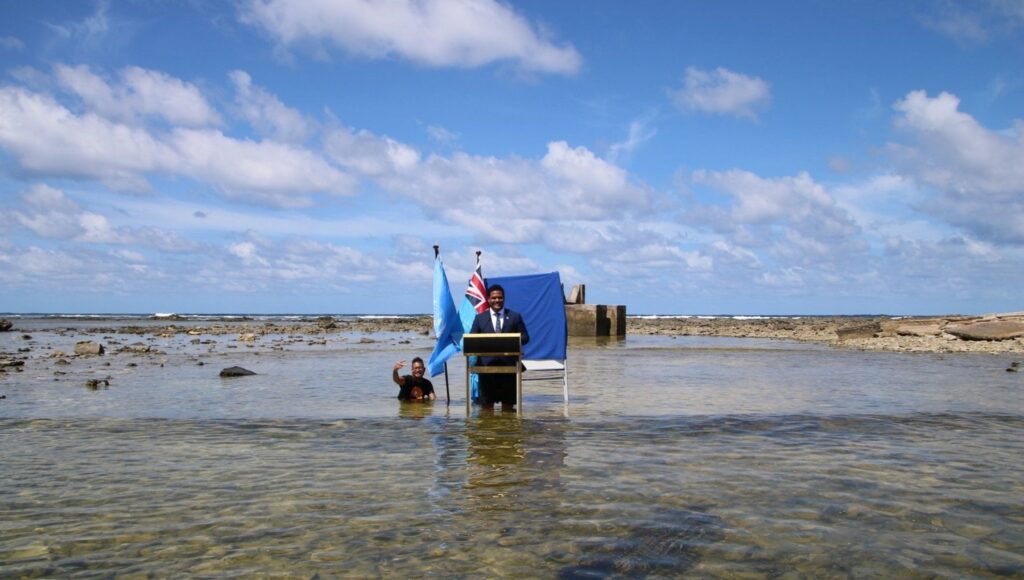 protesta ministro di tuvalu
