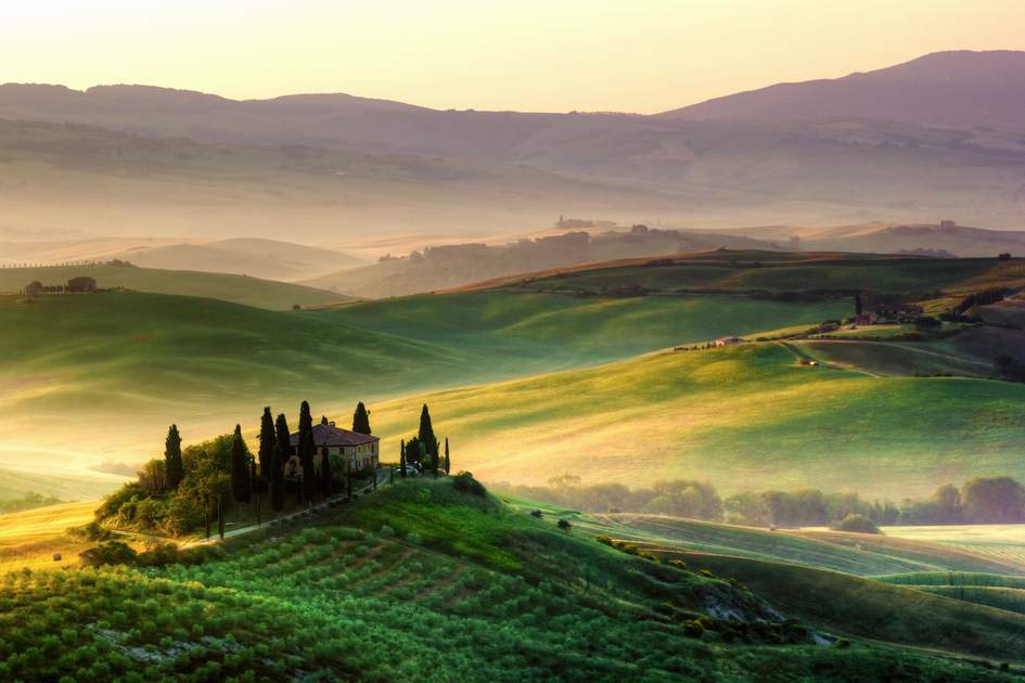 Green landscape of Tuscany