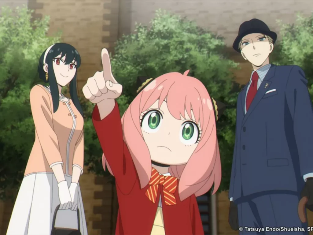 Immagine presa dall'anime giapponese "Spy X Family". Rapresenta una famiglia con madre, padre e figlia