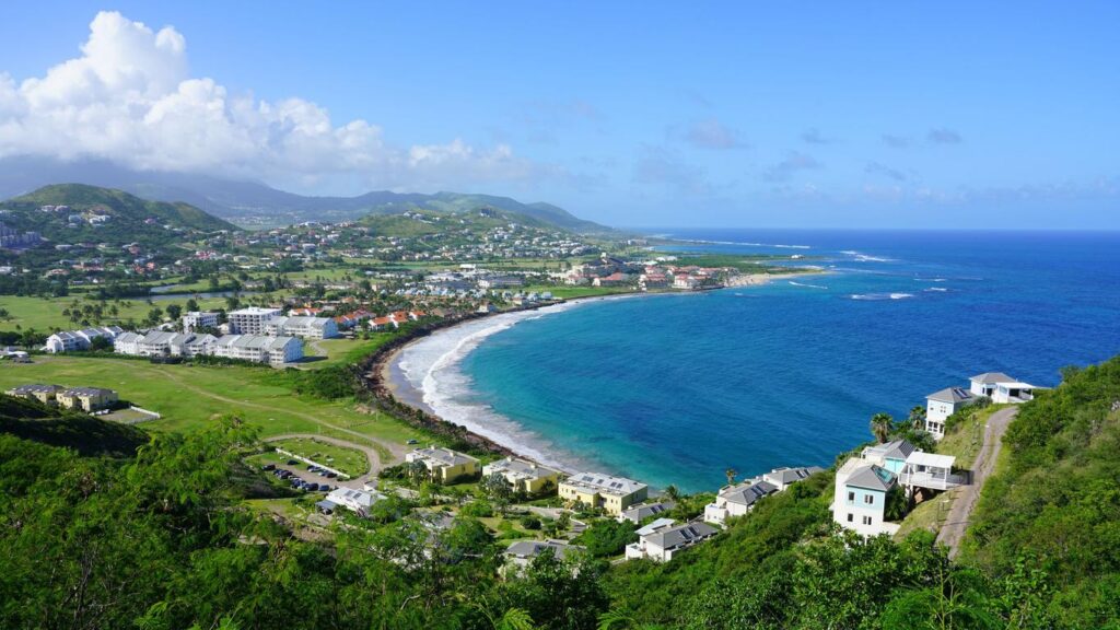 vista dall'alto a saint kitts e nevis