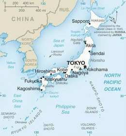 cartina geografica del Giappone 