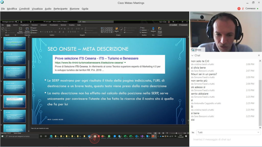 Cisco Webex Meeting: formazione a distanza