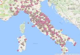 mappa dei borghi in Italia che hanno fatto la storia de turismo 