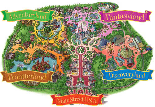 5 aree tematiche del Parco Disneyland Paris