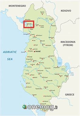 mappa di Albania